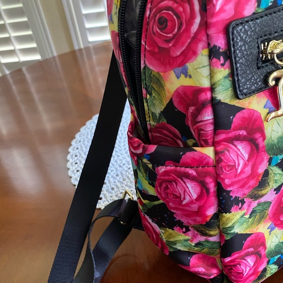 Juicy Couture Black Multi Rose Good Sport Backpack NWT - Picture 9 of 15
